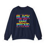 BLACK GAY PROUD UNISEX SWEATSHIRTS