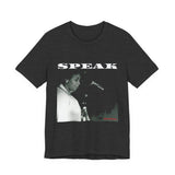 SPEAK - WHITE UNISEX SHORT SLEEVE T-SHIRT