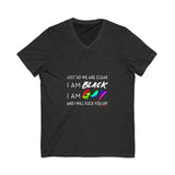 BLACK GAY FUP WHITE UNISEX V-NECK T-SHIRTS