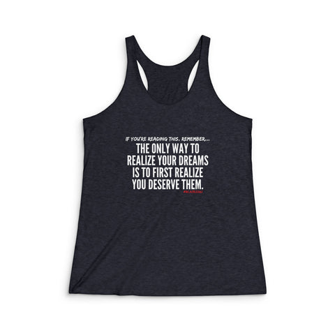 REALIZE YOUR DREAMS RACERBACK TANK TOP