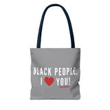 BLACKITY BLACK - WHITE TOTE BAG