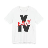 V EAUX IV - BLACK W/ RED EAUX UNISEX SHORT SLEEVE T-SHIRT
