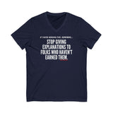 EXPLANATION UNISEX V-SHIRT T-SHIRTS