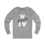 V EAUX IV - WHITE W/ BLACK EAUX UNISEX LONG SLEEVE T-SHIRT