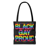 BLACK GAY PROUD TOTE BAG