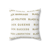 BLACK MAGIC - GOLD LETTERS THROW PILLOW
