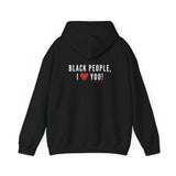 BLACKITY BLACK - WHITE UNISEX HOODIE