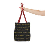 BLACK MAGIC - BLACK GOLD TOTE BAG