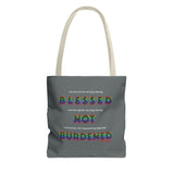 BLACK QUEER RAINBOW TOTE BAG