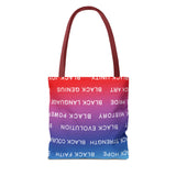 BLACK MAGIC RAINBOW WHITE  TOTE BAG