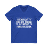 GIVE YOUR LOVE UNISEX V-NECK T-SHIRTS