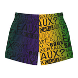 EAUX BLACK ON MARDI GRAS SWIM TRUNKS