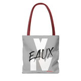 V EAUX IV - WHITE W/ BLACK EAUX TOTE BAG