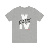 V EAUX IV - WHITE W/ BLACK EAUX UNISEX SHORT SLEEVE T-SHIRT