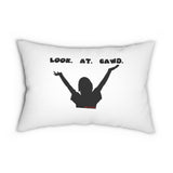 LOOK AT GAWD WHITE LUMBAR PILLOW