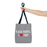 BLACKITY BLACK - WHITE TOTE BAG