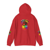 BLACK GAY PROUD FIST UNISEX HOODIE