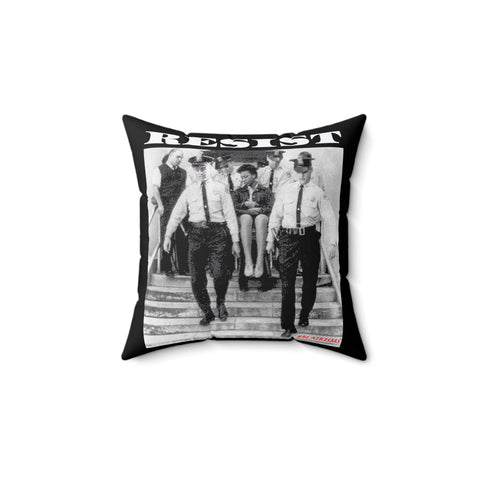 RESIST-WHITE THROW PILLOW