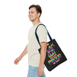 BLACK GAY PROUD AF TOTE BAG