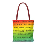 BLACK MAGIC RAINBOW BLACK  TOTE BAG