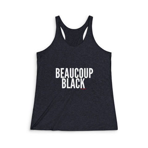 BEAUCOUP BLACK - WHITE RACERBACK TANK TOP