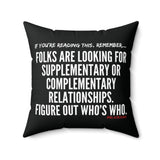 FIGURE OUT THROW PILLOW