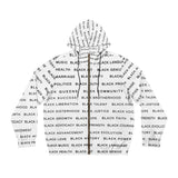BLACK MAGIC - BLACK LETTERS AOP ZIP HOODIE