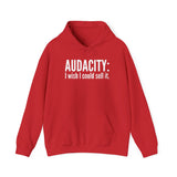 Audacity_white UNISEX HOODIE