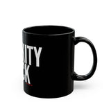 BLACKITY BLACK - WHITE CERAMIC MUG - BLACK 150Z