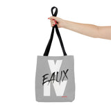V EAUX IV - WHITE W/ BLACK EAUX TOTE BAG