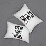 GET IN GOOD TROUBLE - BLACK LUMBAR PILLOW