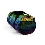EAUX - BLACK ON RAINBOW DUFFEL BAG