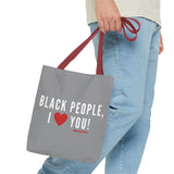 BLACKITY BLACK - WHITE TOTE BAG