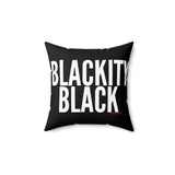 BLACKITY BLACK - WHITE THROW PILLOW