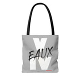 V EAUX IV - WHITE W/ BLACK EAUX TOTE BAG