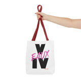V EAUX IV - BLACK W/ PINK EAUX TOTE BAG