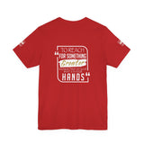 REACH FOR SOMETHING WHITE GOLD UNISEX SHORT SLEEVE T-SHIRTS