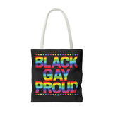 BLACK GAY PROUD TOTE BAG