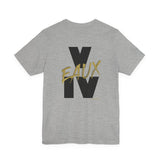 V EAUX IV - BLACK W/ GOLD EAUX UNISEX SHORT SLEEVE T-SHIRT