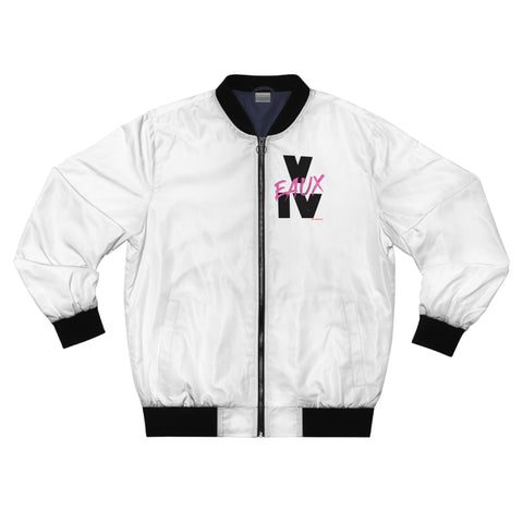 V EAUX IV - BLACK W/ PINK EAUX AOP MEN'S BOMBER JACKET