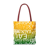 EAUX- WHITE ON MARDI GRAS TOTE BAG