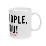 BLACK PEOPLE I LOVE YOU - BLACK CERAMIC MUG WHITE 110Z