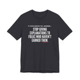 EXPLANATION UNISEX SHORT SLEEVE T-SHIRT