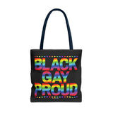 BLACK GAY PROUD TOTE BAG