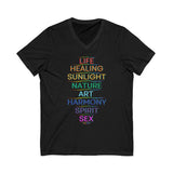 MEANING OF PRIDE UNISEX V-NECK T-SHIRTS