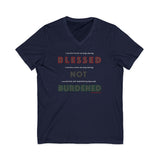 BLACK MAN RBG UNISEX V-NECK T-SHIRTS