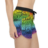 EAUX BLACK ON RAINBOW WOMEN'S CASUAL SHORT