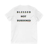 BLACK WOMAN RAINBOW UNISEX V-NECK T-SHIRT