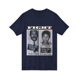 FIGHT - WHITE UNISEX V-NECK T-SHIRT