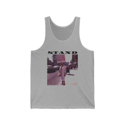 STAND - BLACK UNISEX TANK TOP